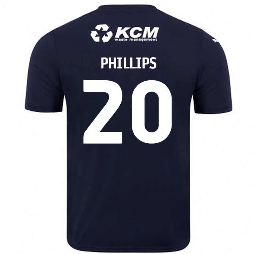 Danxen Hombre Camiseta Dillon Phillips #20 Azul Marino 2ª Equipación 2024/25 La Camisa México