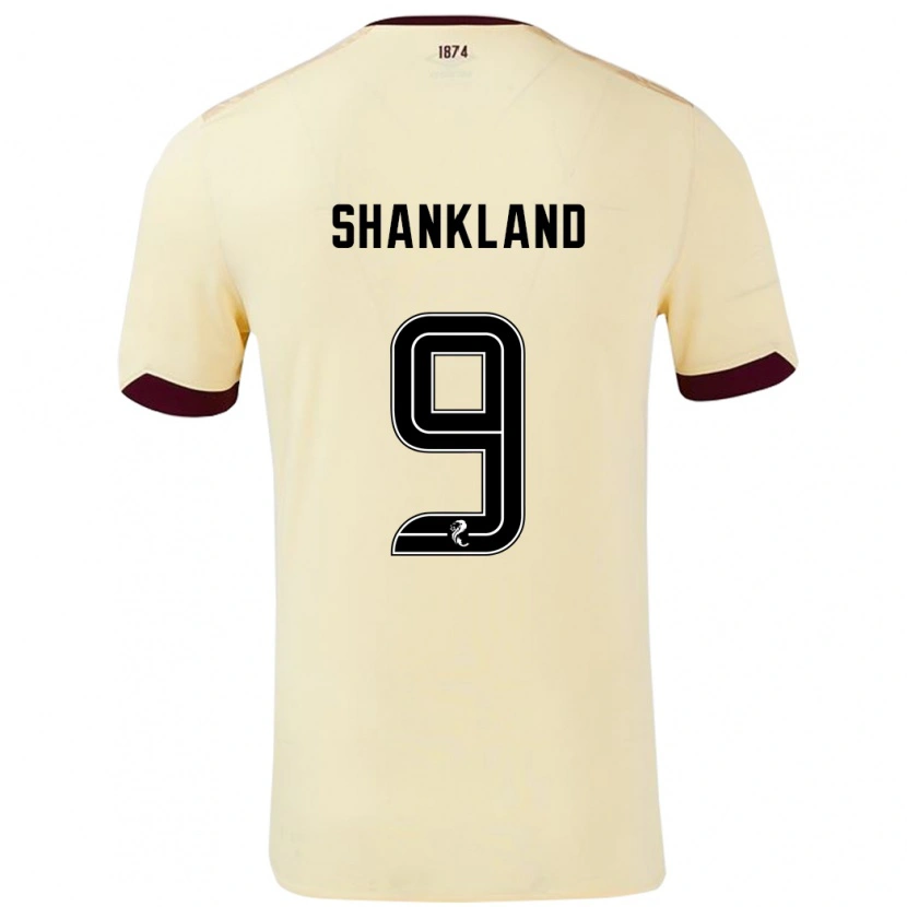Danxen Hombre Camiseta Lawrence Shankland #9 Crema Burdeos 2ª Equipación 2024/25 La Camisa México