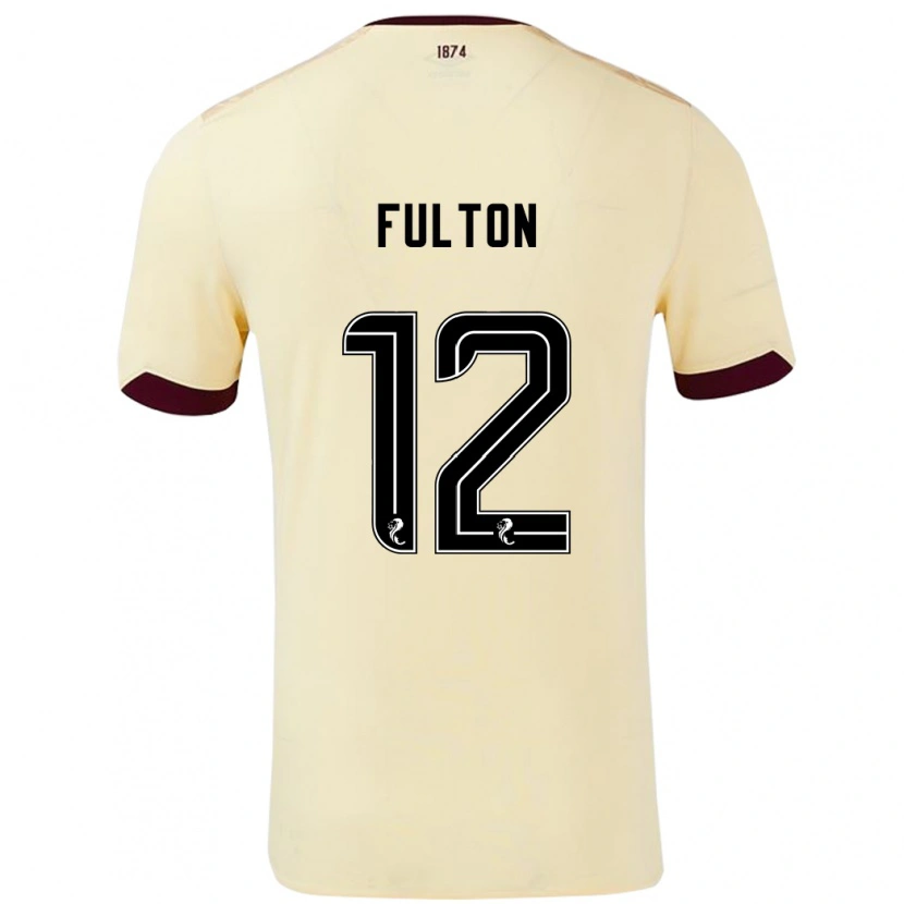 Danxen Hombre Camiseta Ryan Fulton #12 Crema Burdeos 2ª Equipación 2024/25 La Camisa México
