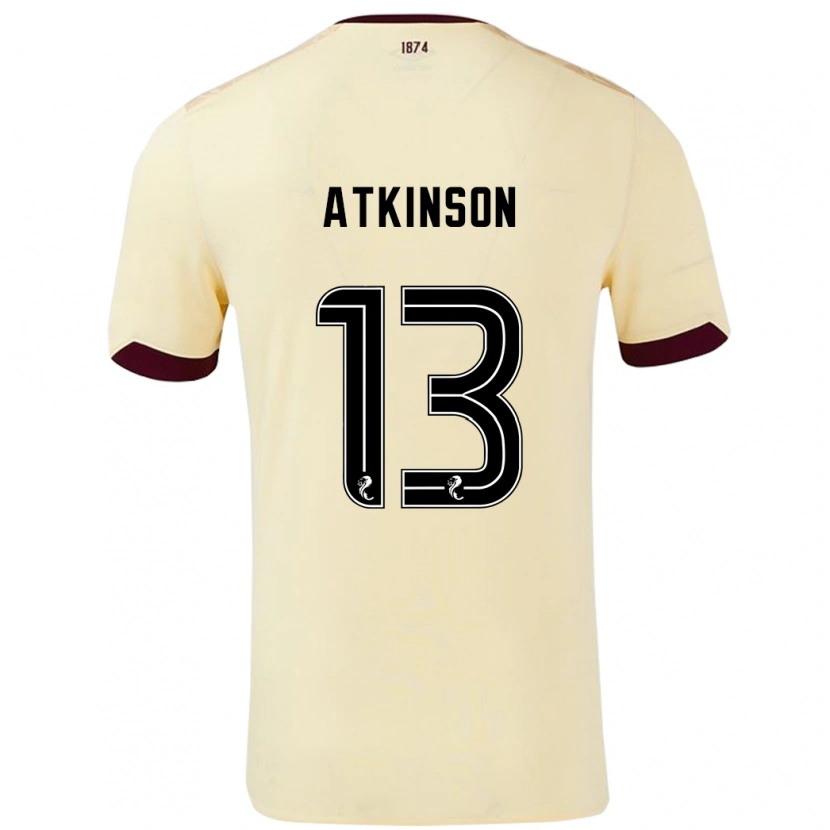 Danxen Hombre Camiseta Nathaniel Atkinson #13 Crema Burdeos 2ª Equipación 2024/25 La Camisa México