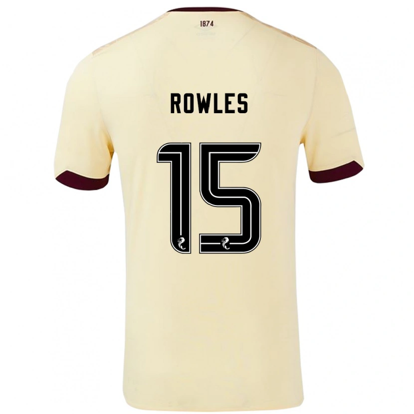 Danxen Hombre Camiseta Kye Rowles #15 Crema Burdeos 2ª Equipación 2024/25 La Camisa México