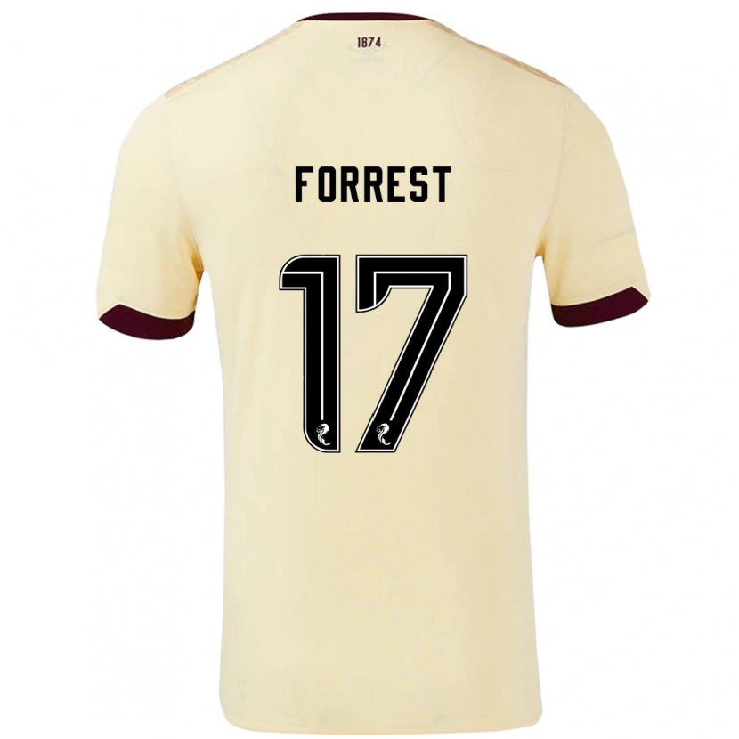 Danxen Hombre Camiseta Alan Forrest #17 Crema Burdeos 2ª Equipación 2024/25 La Camisa México