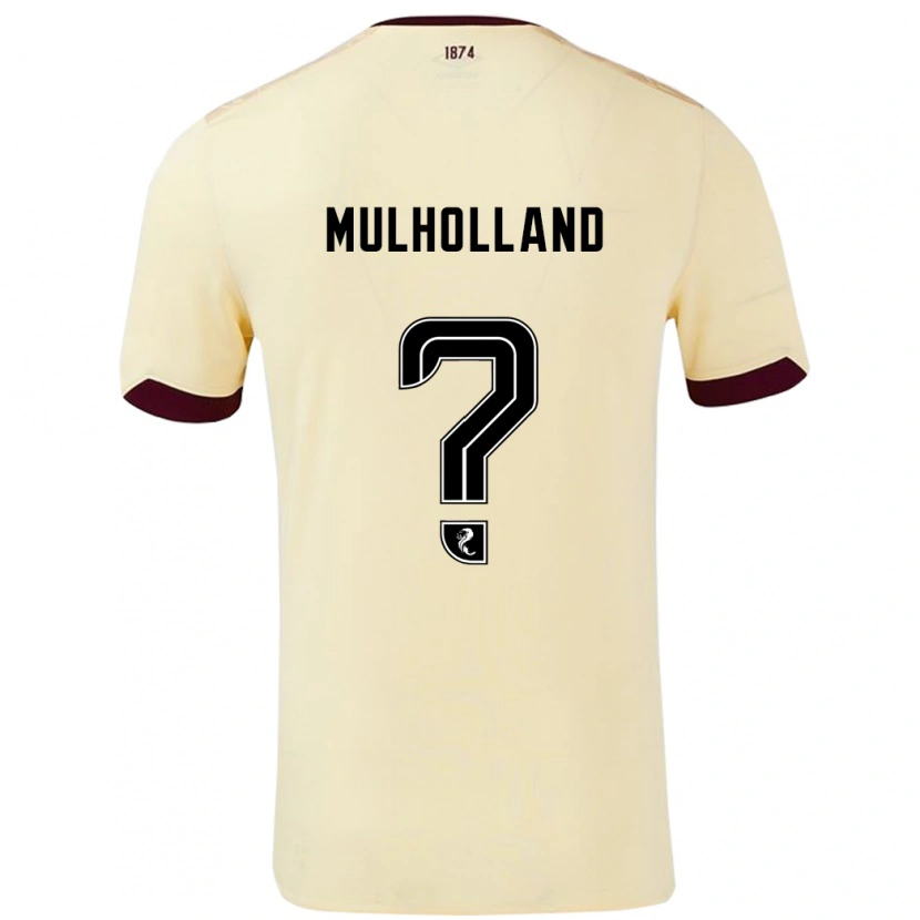 Danxen Hombre Camiseta James Mulholland #0 Crema Burdeos 2ª Equipación 2024/25 La Camisa México