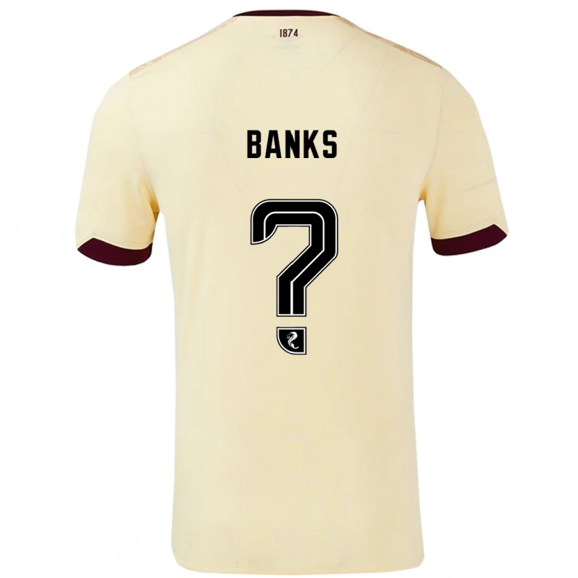 Danxen Hombre Camiseta Euan Banks #0 Crema Burdeos 2ª Equipación 2024/25 La Camisa México