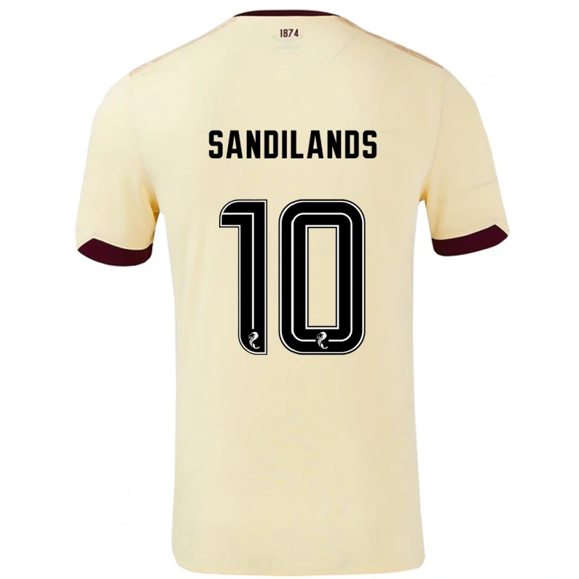 Danxen Hombre Camiseta Callum Sandilands #10 Crema Burdeos 2ª Equipación 2024/25 La Camisa México
