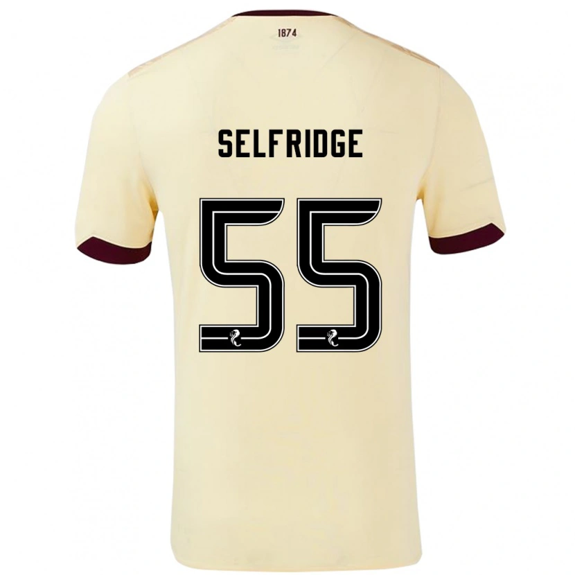 Danxen Hombre Camiseta Louis Selfridge #55 Crema Burdeos 2ª Equipación 2024/25 La Camisa México