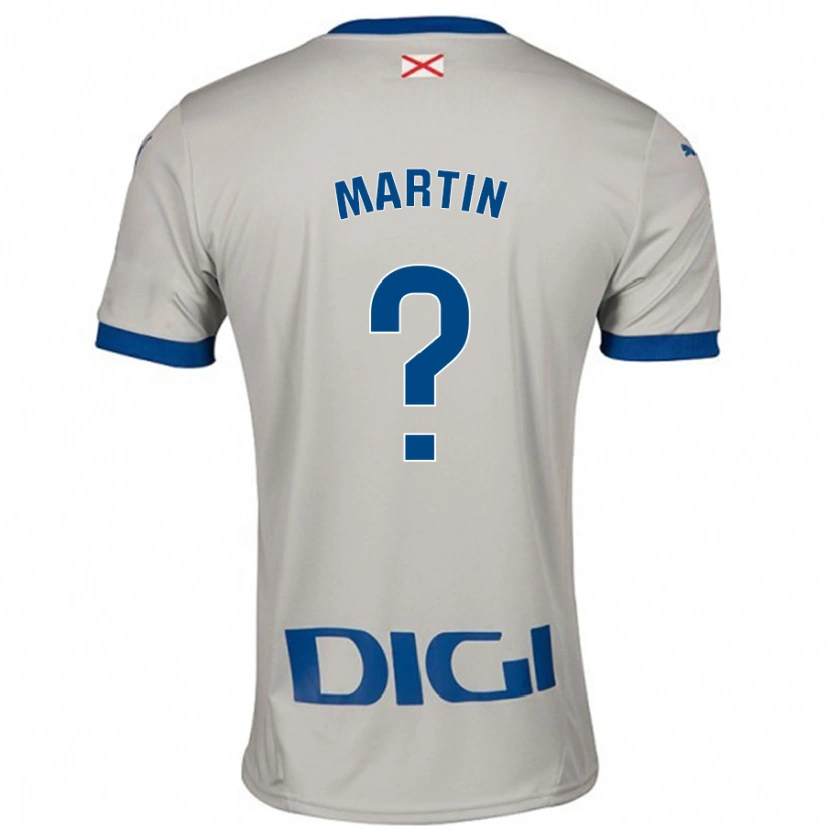 Danxen Hombre Camiseta Carlos Martín #0 Gris Claro 2ª Equipación 2024/25 La Camisa México