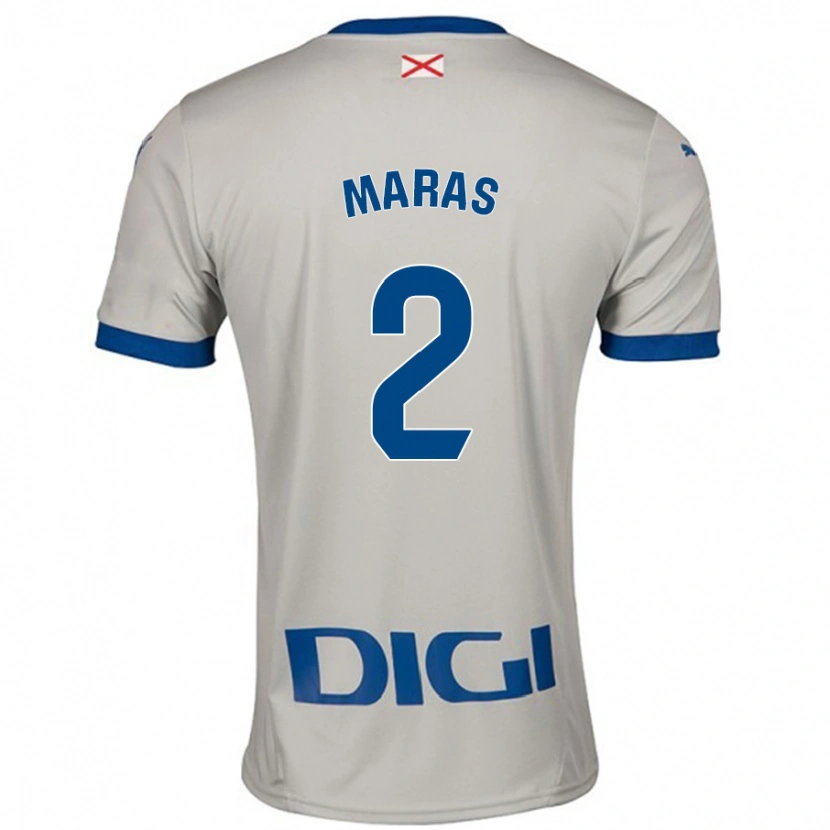 Danxen Hombre Camiseta Nikola Maras #2 Gris Claro 2ª Equipación 2024/25 La Camisa México