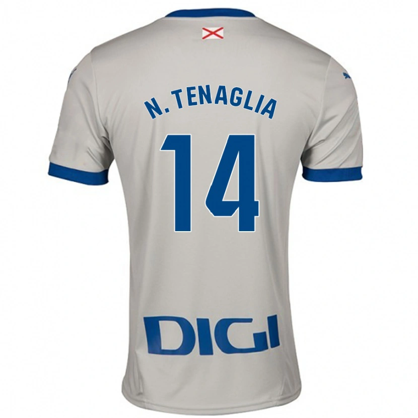 Danxen Hombre Camiseta Nahuel Tenaglia #14 Gris Claro 2ª Equipación 2024/25 La Camisa México