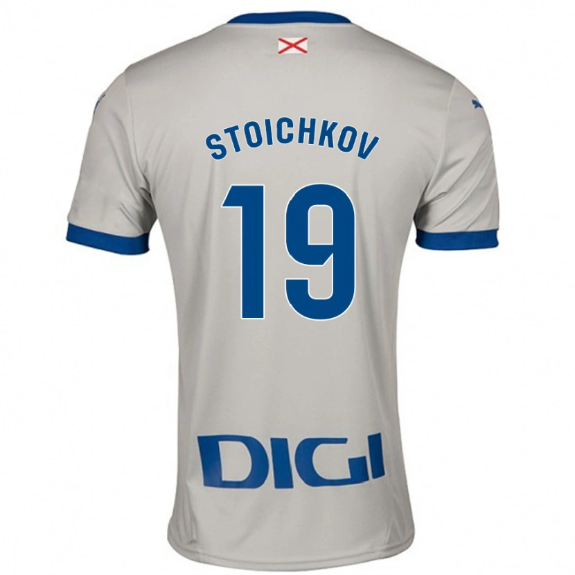 Danxen Hombre Camiseta Stoichkov #19 Gris Claro 2ª Equipación 2024/25 La Camisa México