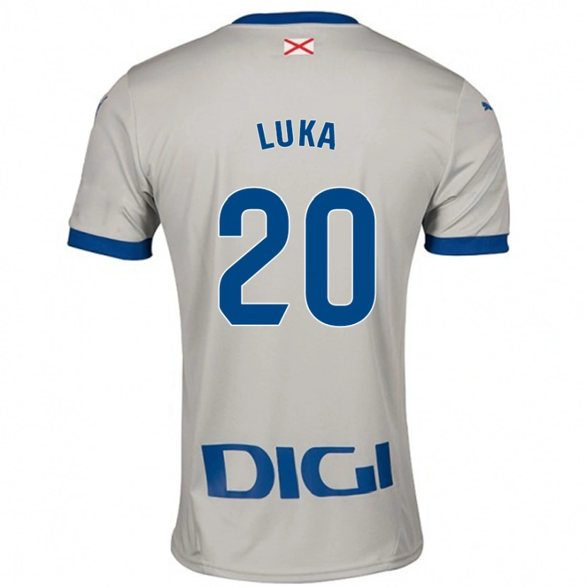 Danxen Hombre Camiseta Luka Romero #20 Gris Claro 2ª Equipación 2024/25 La Camisa México