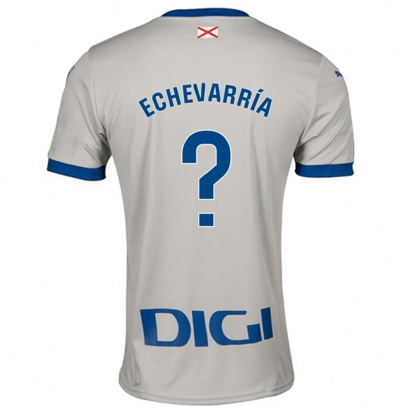 Danxen Hombre Camiseta Iker Echevarría #0 Gris Claro 2ª Equipación 2024/25 La Camisa México