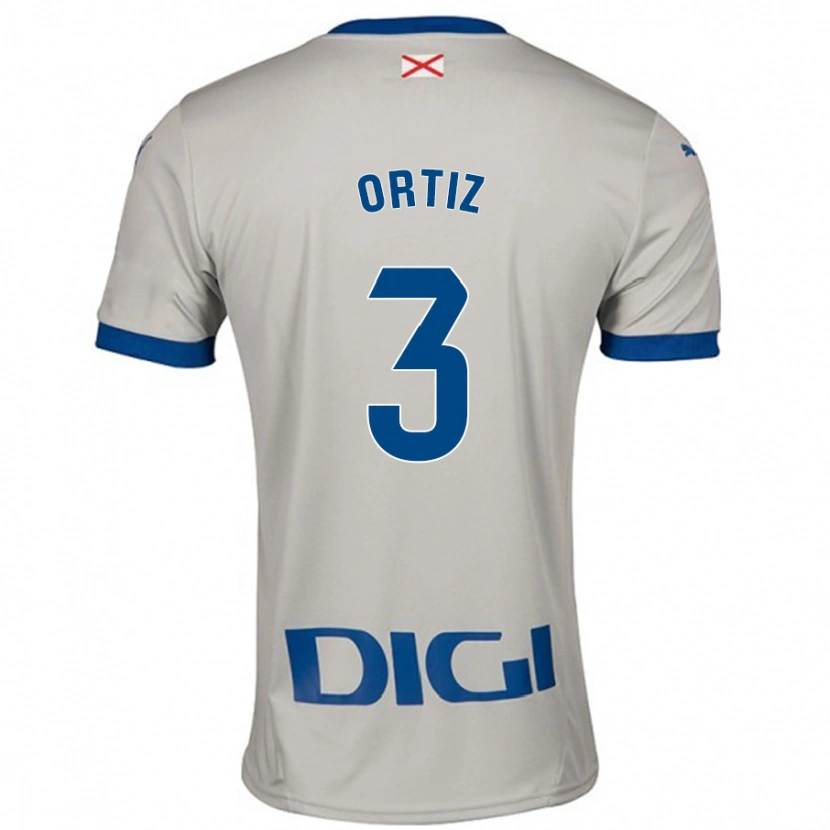 Danxen Hombre Camiseta Eneko Ortiz #3 Gris Claro 2ª Equipación 2024/25 La Camisa México