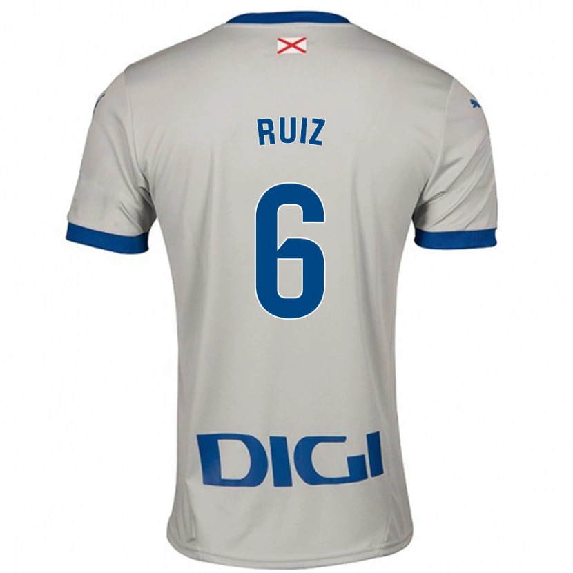 Danxen Hombre Camiseta Markel Ruiz #6 Gris Claro 2ª Equipación 2024/25 La Camisa México