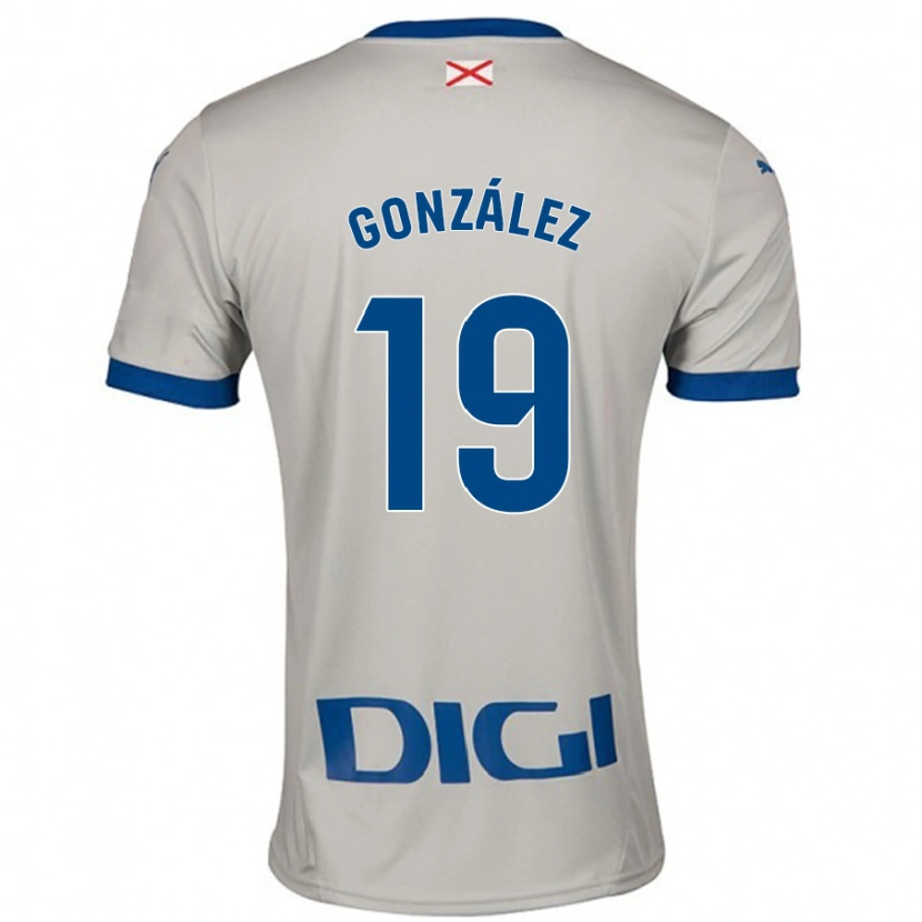 Danxen Hombre Camiseta Aimar González #19 Gris Claro 2ª Equipación 2024/25 La Camisa México