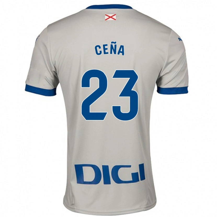 Danxen Hombre Camiseta Marcos Ceña #23 Gris Claro 2ª Equipación 2024/25 La Camisa México