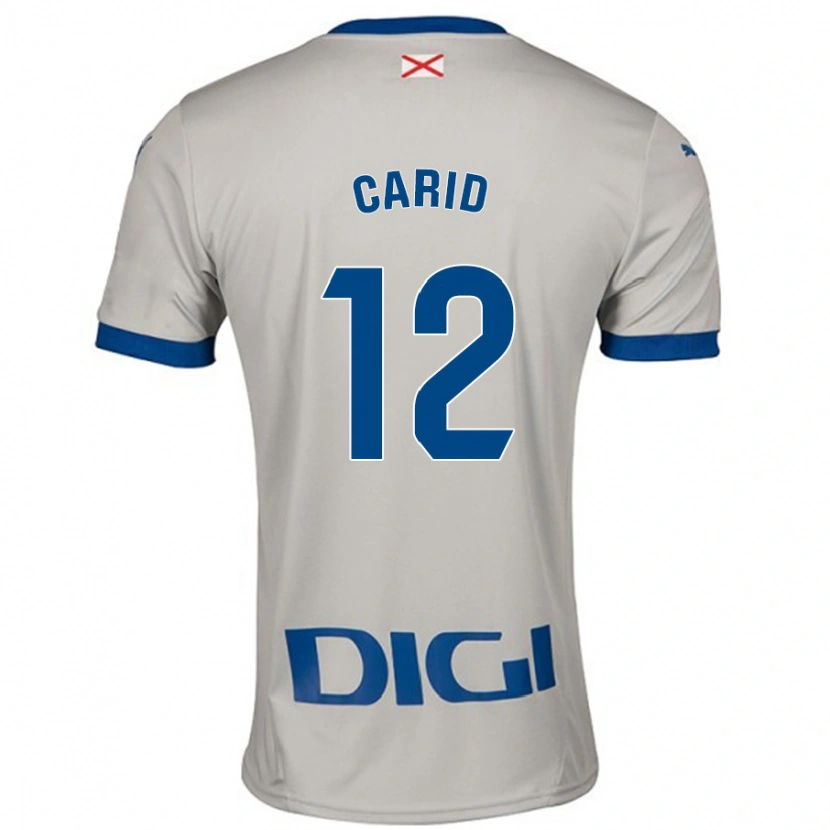 Danxen Hombre Camiseta Andrea Carid #12 Gris Claro 2ª Equipación 2024/25 La Camisa México