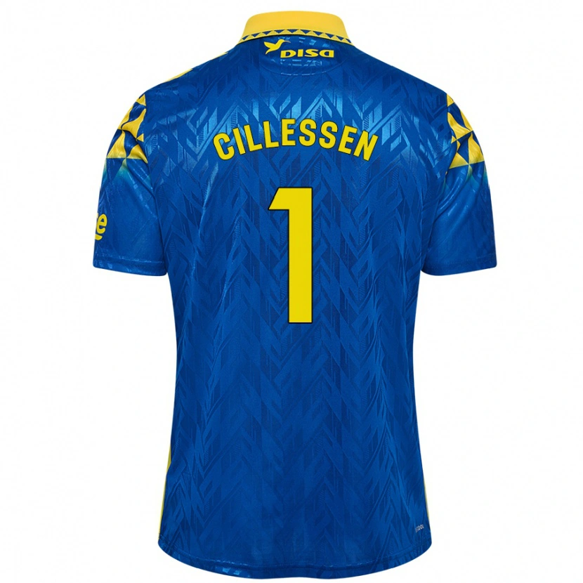 Danxen Hombre Camiseta Jasper Cillessen #1 Azul Amarillo 2ª Equipación 2024/25 La Camisa México