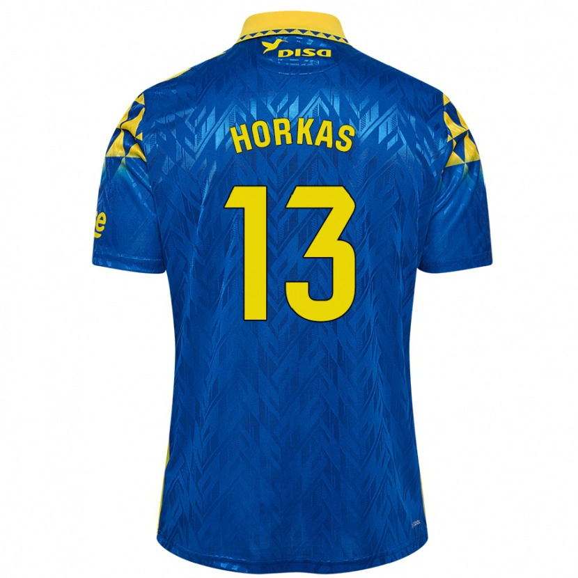 Danxen Hombre Camiseta Dinko Horkas #13 Azul Amarillo 2ª Equipación 2024/25 La Camisa México