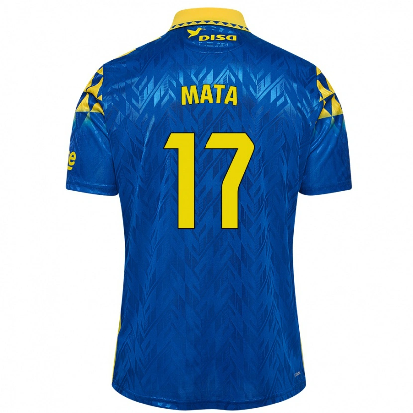 Danxen Hombre Camiseta Jaime Mata #17 Azul Amarillo 2ª Equipación 2024/25 La Camisa México
