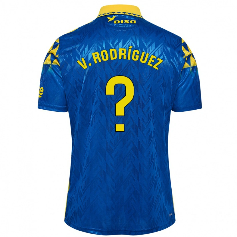 Danxen Hombre Camiseta Carlos Vicente Rodríguez #0 Azul Amarillo 2ª Equipación 2024/25 La Camisa México