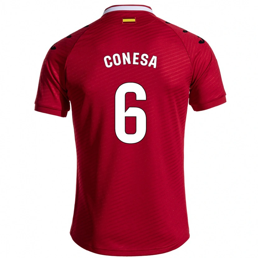 Danxen Hombre Camiseta Nico Conesa #6 Rojo Oscuro 2ª Equipación 2024/25 La Camisa México
