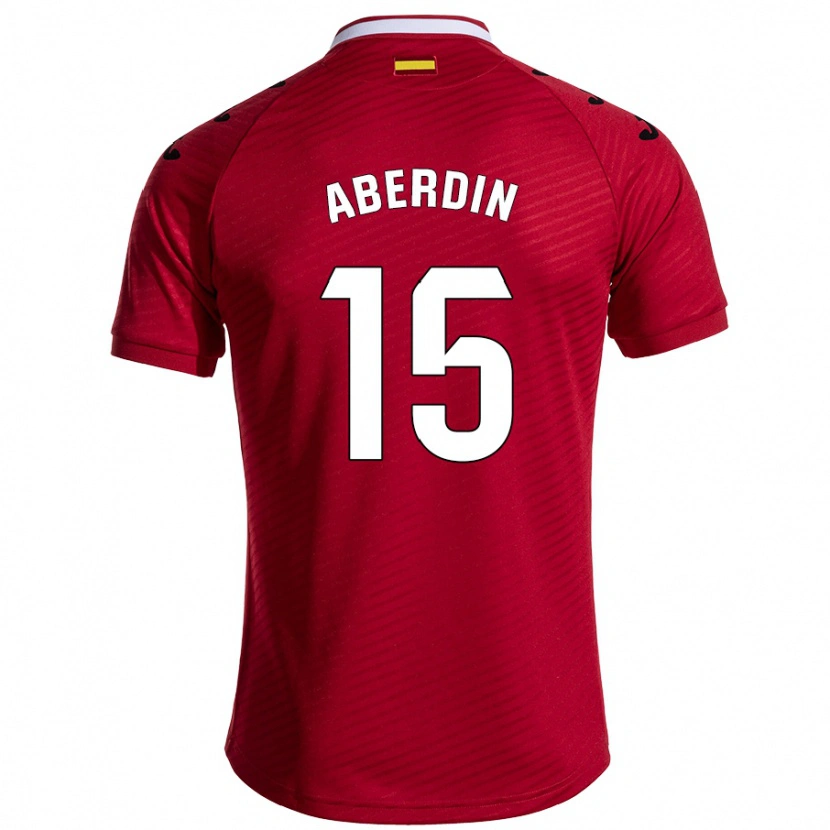 Danxen Hombre Camiseta Nabil Aberdin #15 Rojo Oscuro 2ª Equipación 2024/25 La Camisa México