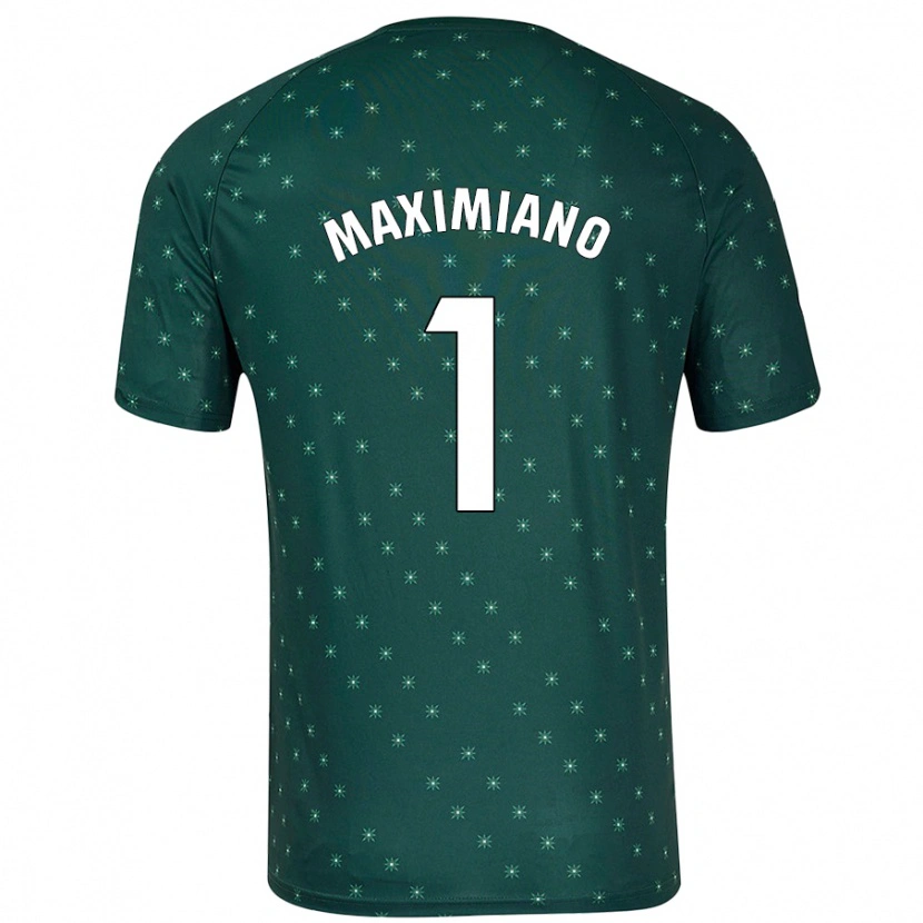 Danxen Hombre Camiseta Luís Maximiano #1 Verde Oscuro 2ª Equipación 2024/25 La Camisa México
