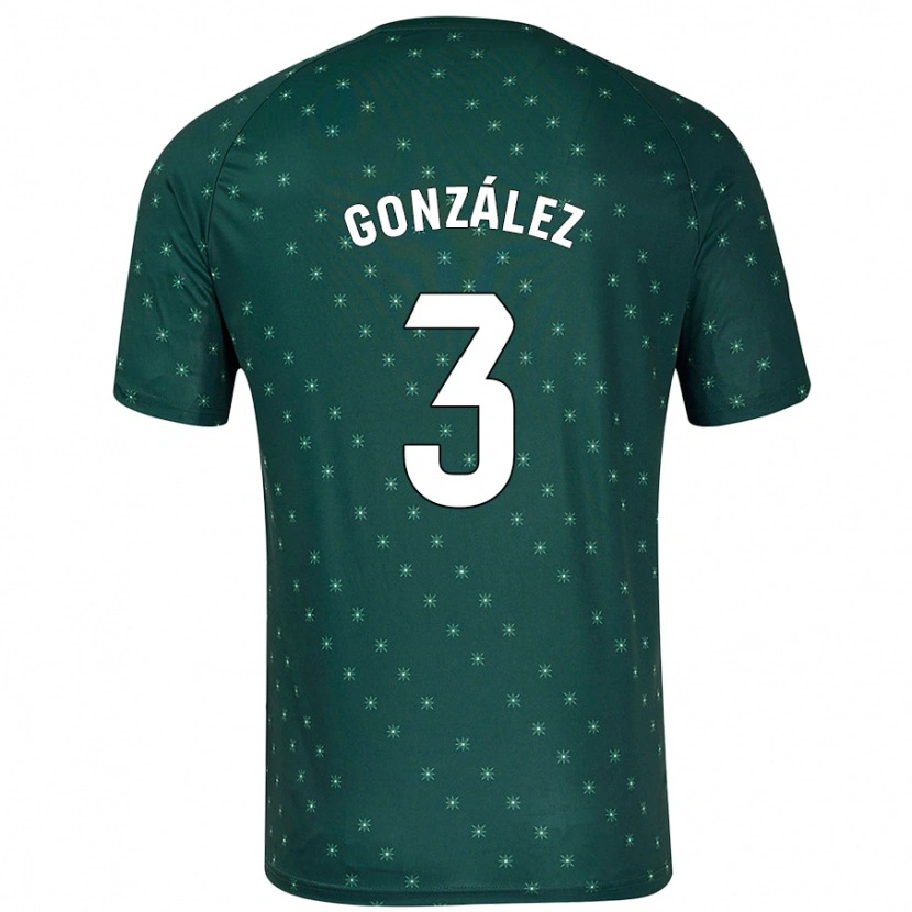 Danxen Hombre Camiseta Edgar González #3 Verde Oscuro 2ª Equipación 2024/25 La Camisa México