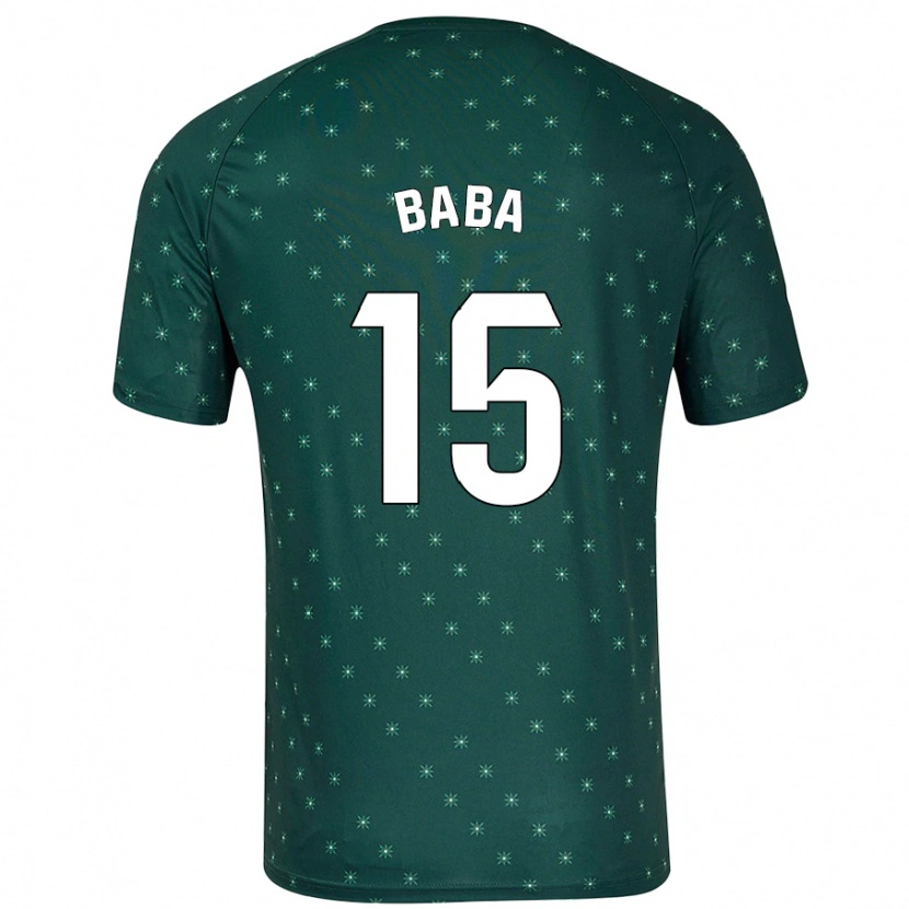 Danxen Hombre Camiseta Iddrisu Baba #15 Verde Oscuro 2ª Equipación 2024/25 La Camisa México