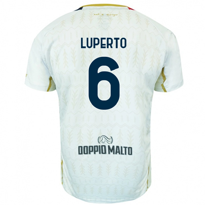 Danxen Hombre Camiseta Sebastiano Luperto #6 Blanco 2ª Equipación 2024/25 La Camisa México
