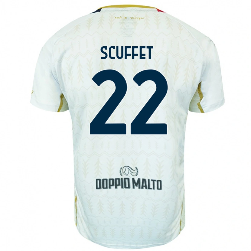 Danxen Hombre Camiseta Simone Scuffet #22 Blanco 2ª Equipación 2024/25 La Camisa México