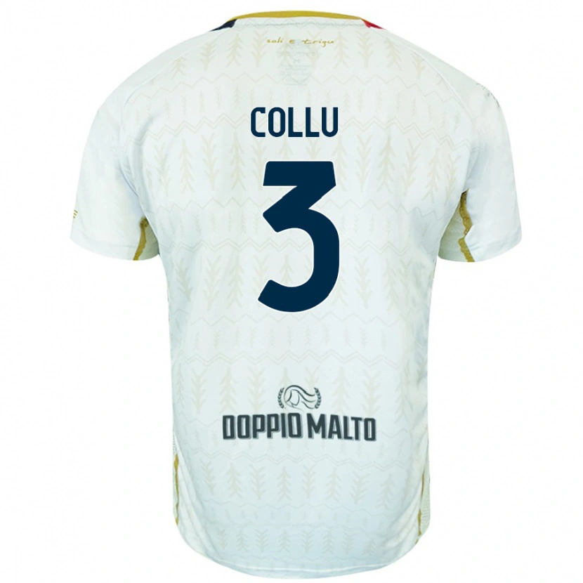 Danxen Hombre Camiseta Davide Collu #3 Blanco 2ª Equipación 2024/25 La Camisa México