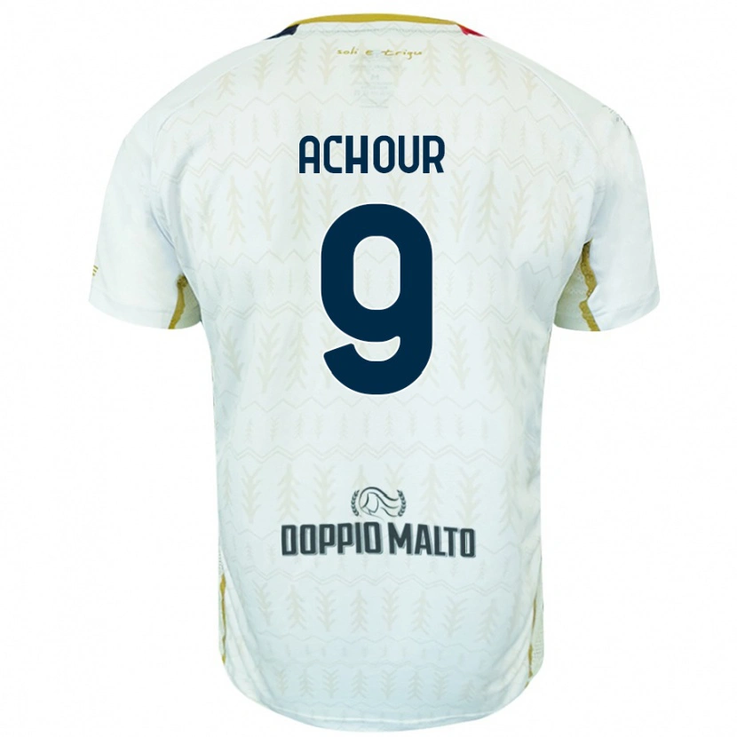 Danxen Hombre Camiseta Sofiane Achour #9 Blanco 2ª Equipación 2024/25 La Camisa México
