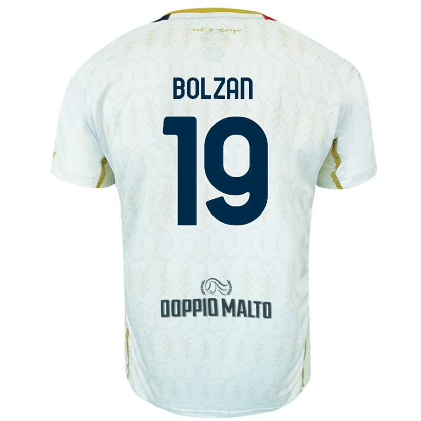 Danxen Hombre Camiseta Alessandro Bolzan #19 Blanco 2ª Equipación 2024/25 La Camisa México