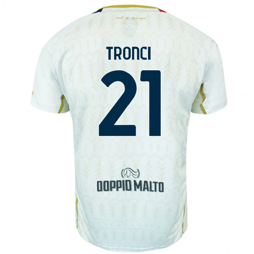 Danxen Hombre Camiseta Luca Tronci #21 Blanco 2ª Equipación 2024/25 La Camisa México