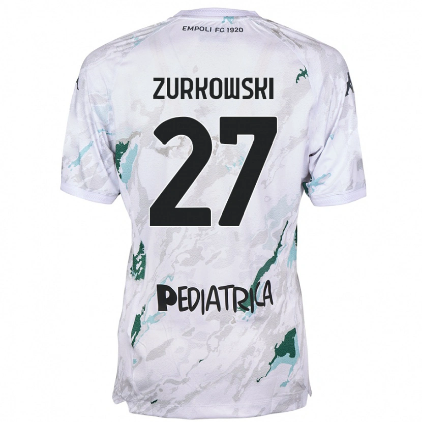 Danxen Hombre Camiseta Szymon Żurkowski #27 Gris 2ª Equipación 2024/25 La Camisa México