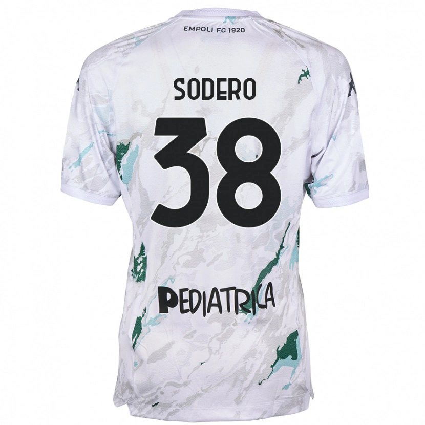 Danxen Hombre Camiseta Andrea Sodero #38 Gris 2ª Equipación 2024/25 La Camisa México