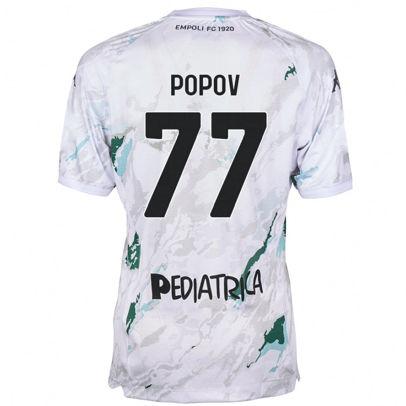 Danxen Hombre Camiseta Bogdan Popov #77 Gris 2ª Equipación 2024/25 La Camisa México