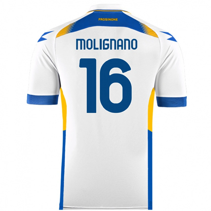 Danxen Hombre Camiseta Gaetano Molignano #16 Blanco 2ª Equipación 2024/25 La Camisa México