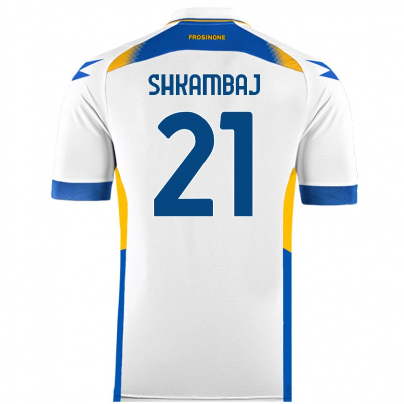 Danxen Hombre Camiseta Ardit Shkambaj #21 Blanco 2ª Equipación 2024/25 La Camisa México