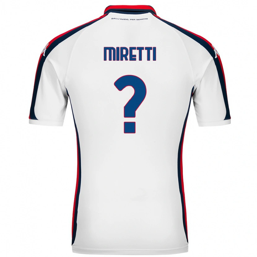 Danxen Hombre Camiseta Fabio Miretti #0 Blanco 2ª Equipación 2024/25 La Camisa México