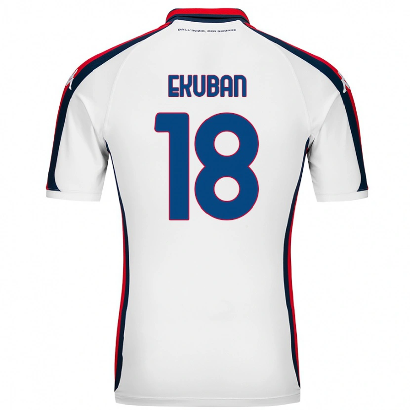 Danxen Hombre Camiseta Caleb Ekuban #18 Blanco 2ª Equipación 2024/25 La Camisa México