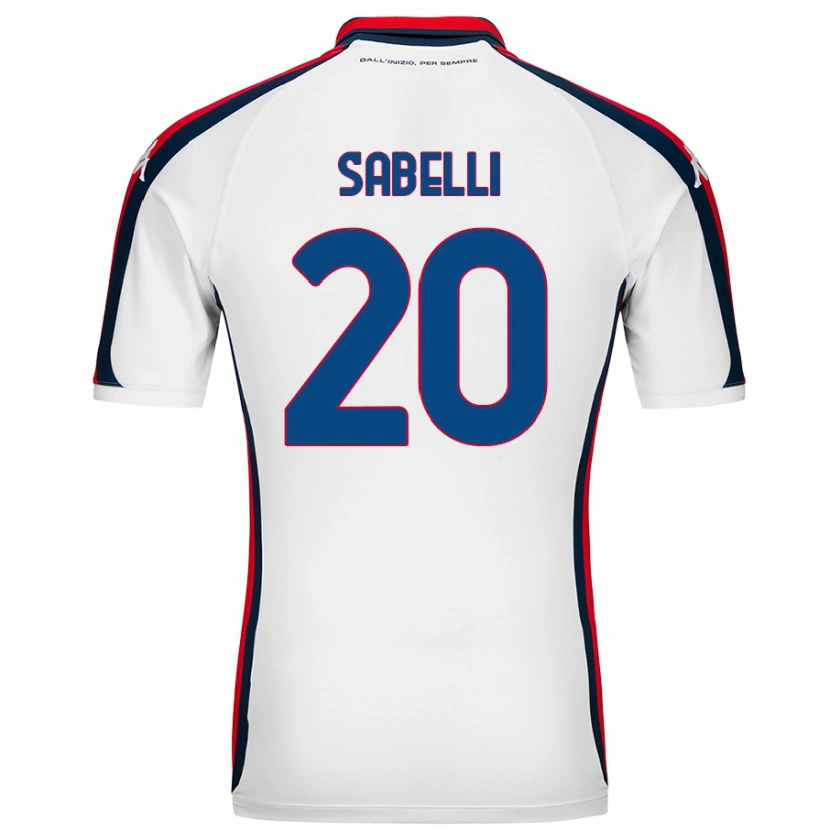 Danxen Hombre Camiseta Stefano Sabelli #20 Blanco 2ª Equipación 2024/25 La Camisa México
