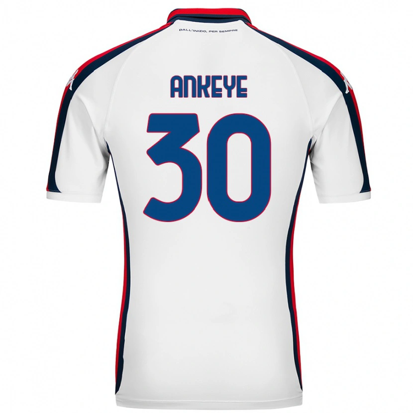 Danxen Hombre Camiseta David Ankeye #30 Blanco 2ª Equipación 2024/25 La Camisa México