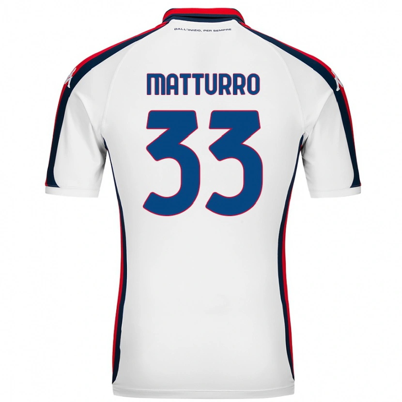Danxen Hombre Camiseta Alan Matturro #33 Blanco 2ª Equipación 2024/25 La Camisa México