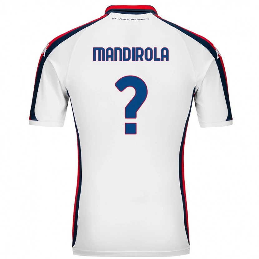 Danxen Hombre Camiseta Gabriele Mandirola #0 Blanco 2ª Equipación 2024/25 La Camisa México