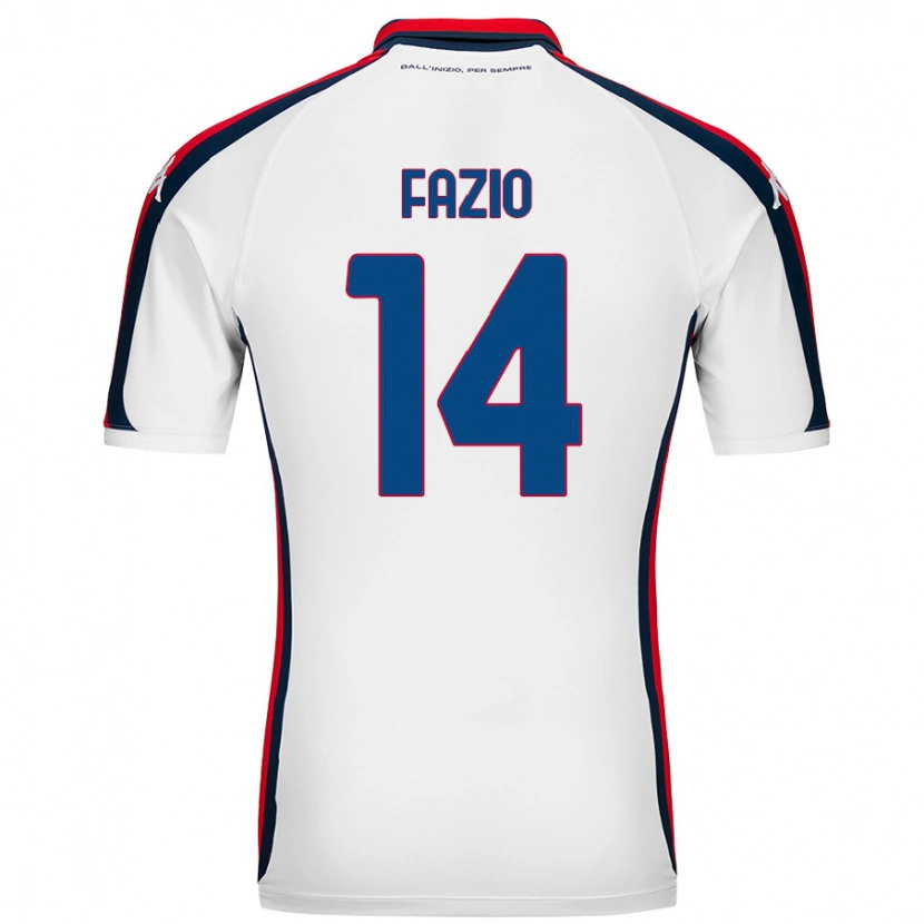 Danxen Hombre Camiseta Tommaso Fazio #14 Blanco 2ª Equipación 2024/25 La Camisa México