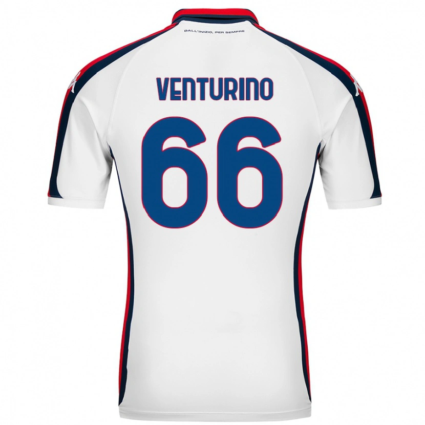 Danxen Hombre Camiseta Lorenzo Venturino #66 Blanco 2ª Equipación 2024/25 La Camisa México