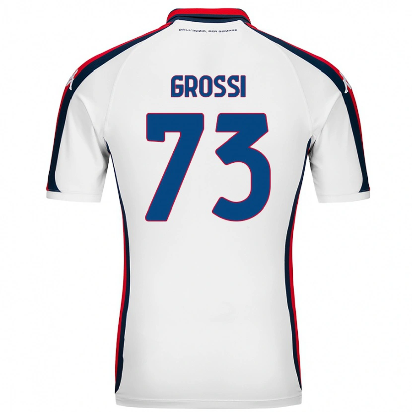 Danxen Hombre Camiseta Jacopo Grossi #73 Blanco 2ª Equipación 2024/25 La Camisa México